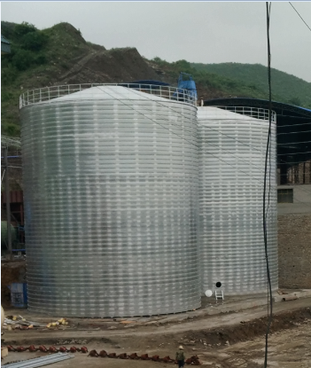 南部粮食钢板仓的安装全过程不用热焊接